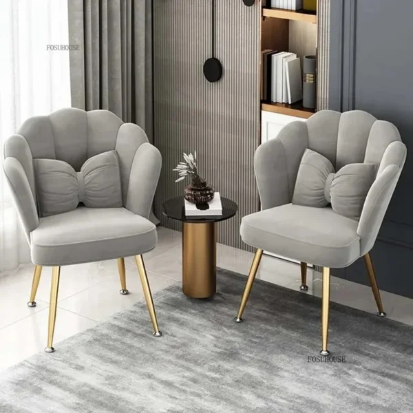 Luxury Modern Dinner Lounge Dining Chairs Dining Room Soft Comfort Backrest Chairs Waiting Gold Legs Nordic Home Furniture T - AliExpress 1503