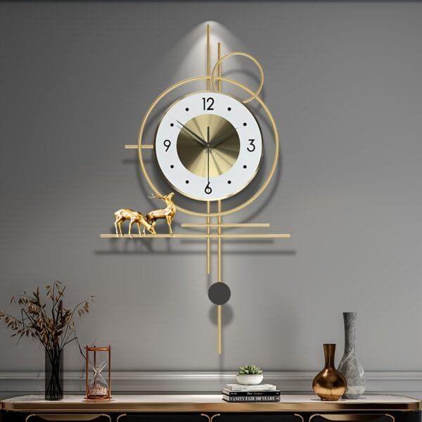 Chic Minimalist Wall Clock with Elk Design