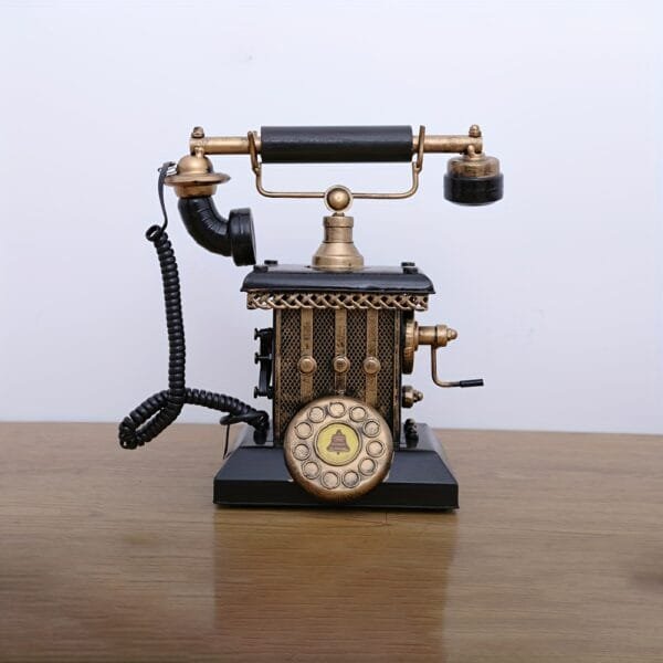 Vintage-Style Iron Telephone