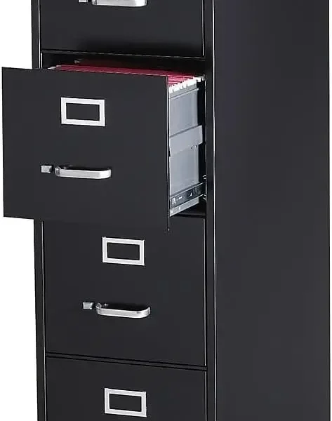 204082 4-Drawer Vertical File Cabinet Locking Letter Black 25-Inch D (25164D) - AliExpress 1503