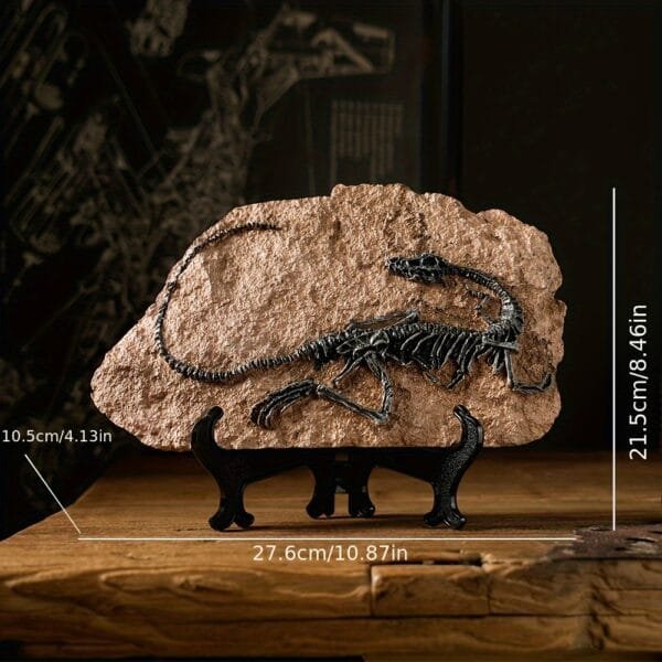 1pc Retro Style Distressed Imitation Dinosaur Fossil Creative Resin Craft Ornament, Creative Desktop Living Room Entrance Decoration
