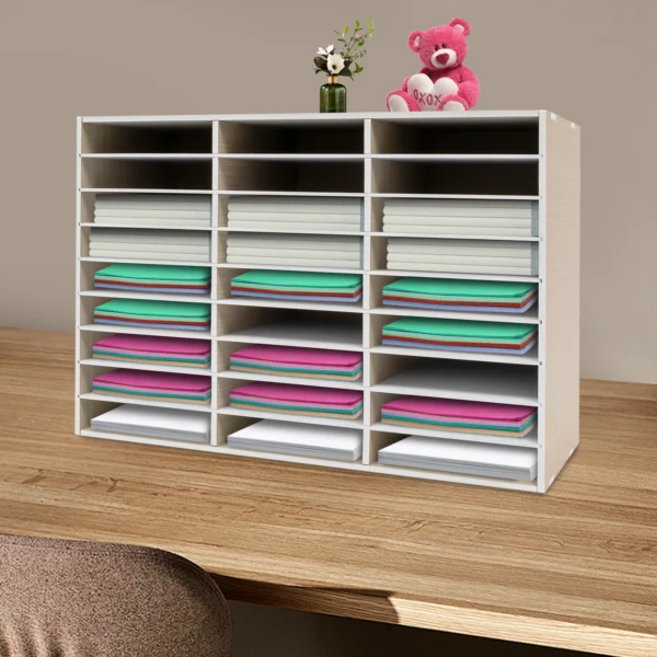 27 Slot File Classification Cabinet, Desktop Literature Organizer, Adjustable File Sorter, Mail Center Magazine Holder - AliExpress 1503
