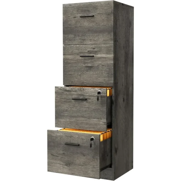 4-Drawer File Cabinet with Lock, Filing Cabinet for Letter A4-Sized Files, Set of 2 - AliExpress 1503