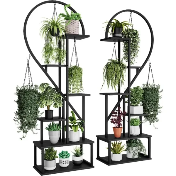 6 Tier Metal Plant Stand, Creative Half Heart Shape Ladder Plant Stands for Indoor Plants Multiple, Plant Shelf Rack (2 Pack) - AliExpress 1503