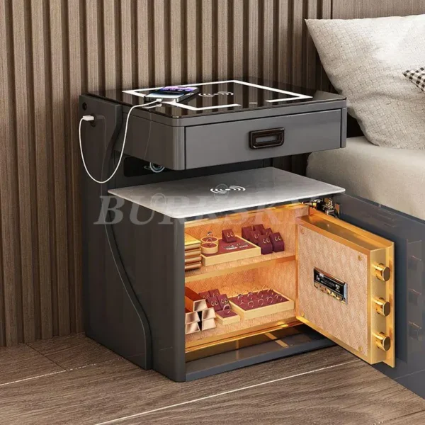 Bedside Table For Living Room Smart Ctorage Cabinet Modern Furniture Bed Side Safe For The Bedroom With Wireless Charging - AliExpress 1503