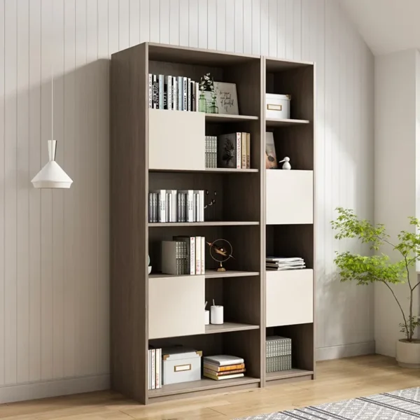 Bookcase and bookshelf combination Modern simple display cabinet Living room Study Nordic storage locker - AliExpress 1503