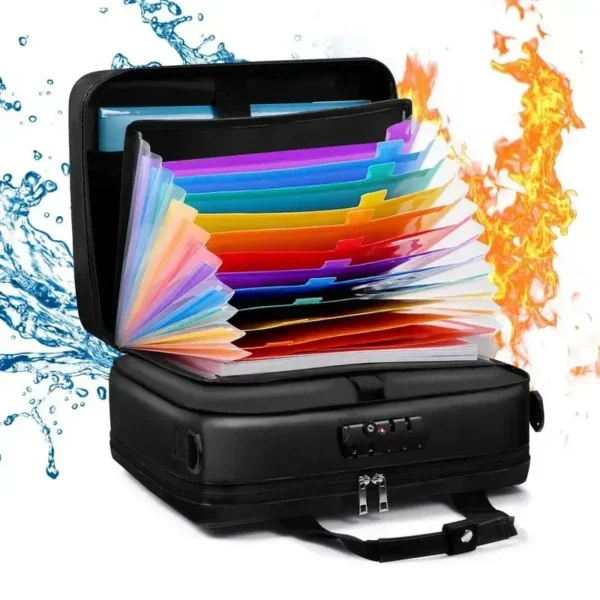 Capacity Safe Portable Holder Fireproof Fire Large Home Organizer Boxes Proof Document For Storage Handle - AliExpress 21