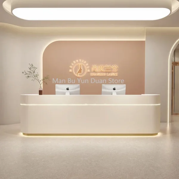 Cashier Simple Reception Desks Modern Luxury Manicure Shop Beauty Salon Desk Reception Desk Empfangstheke Furniture Bar Counter - AliExpress 1503