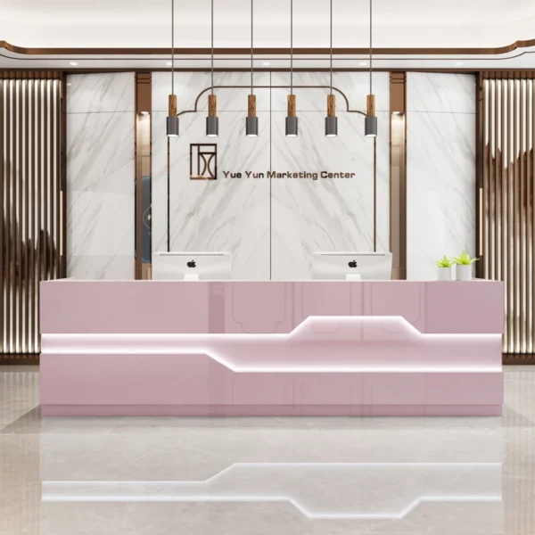 Counter Store With Showcase Entrance Tables Party Reception Bank Restaurant Front Desk Table Pink Clothes Bureau Furniture Box - AliExpress 1503