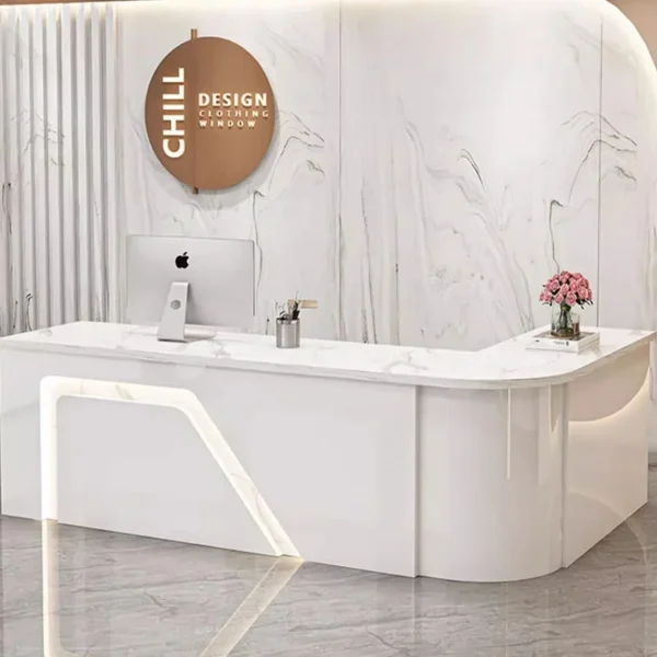 Counter Table Bar Reception Desk Tall Marble Office Commercial Reception Desk Beauty Salon Toonbank Winkel Garden Furniture Sets - AliExpress 1503