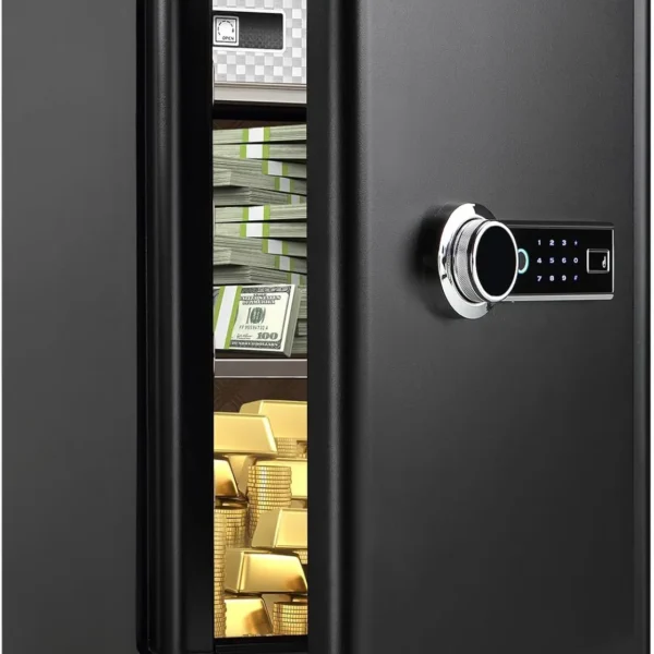 Fireproof Fingerprint Safe Box 3.02 Cuft with Separate Lock Box and Hidden Bottom Compartment Touch Screen Keypad Security Box - AliExpress 1420