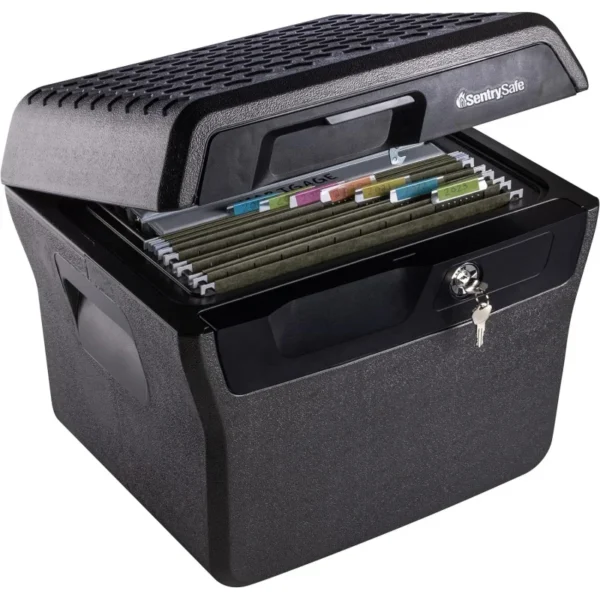 Fireproof and Waterproof Lock Box with Key Lock, File Safe with Carrying Handles for Documents, 0.66 Cubic Feet, 14.1 x 16.6 x 1 - AliExpress 1503