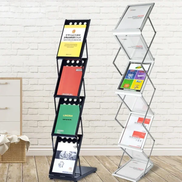 Iron Bookshelf Desktop Magazine Rack | Magazine Book Newspaper Shelf - Folding - Aliexpress