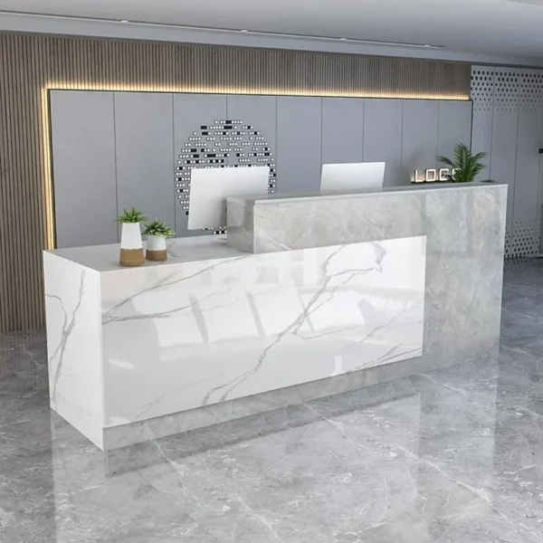 Front Counter Desk with Lockable Drawers, Reception Counter Desk,Modern Retail Counter, Wooden Computer Desk Reception Table - AliExpress 1503