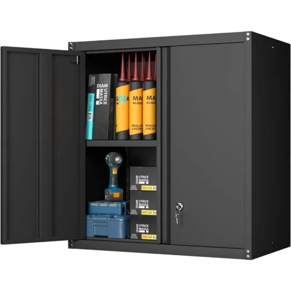 GREATMEET Metal Wall Cabinet, Wall Mounted Metal Cabinet for Garage Storage, Storage Cabinet with Doors and Adjustable - AliExpress 1503