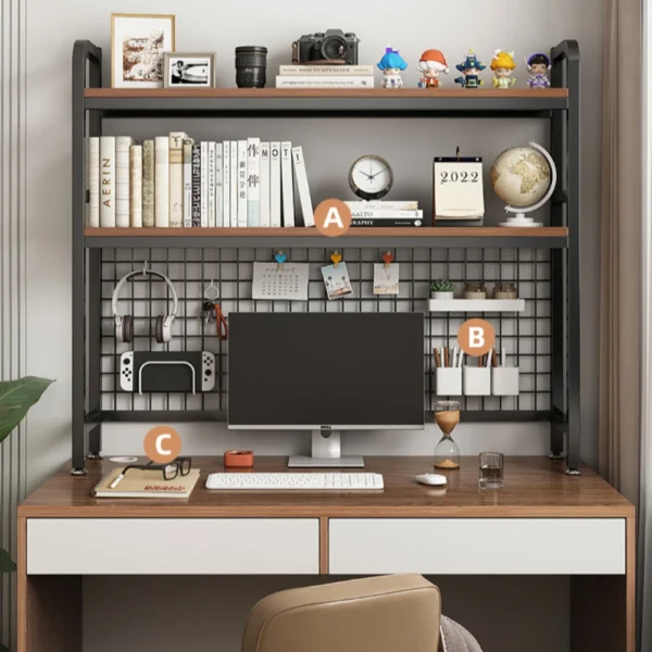 Grid Bookshelf Multi-layer Bookshelf Large Capacity Wooden Bookshelves Student File Sorting Rack Computer Desk Storage Rack - AliExpress 1503