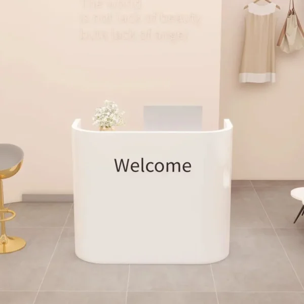 Information Small Reception Desk Nail Salon Clinic Modern Simple Reception Desk Front Comptoir Magasin Garden Furniture Sets - AliExpress 1503