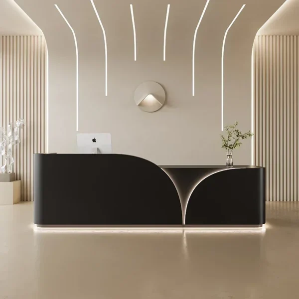 Luxury Reception Desk Table Modern Executive Spa Store Counter Black Retail Waiting Pulpito Para Igreja Beauty Salon Furniture - AliExpress 1503