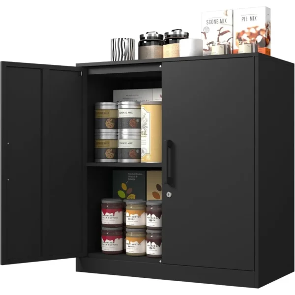 Metal Wall Cabinet,Black Garage Wall Cabinet with 2 Doors,Hanging Storage Cabinets with Handle,Locking Cabinet - AliExpress 1503