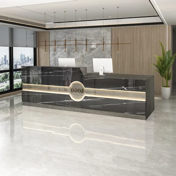 Modern Commercial Supermarket Front Desk Cashier Bar Table Light Luxury Nail Shop Beauty Salon Counter Company Reception Desk Z - AliExpress 1503