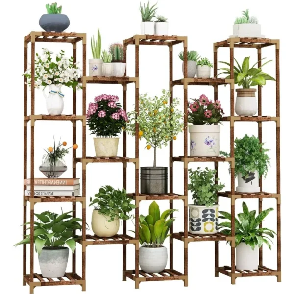 Plant Stand Indoor Outdoor, 17 Tier Large Tall Plant Shelf for Indoor Plants Multiple, Wood Plant Stand Rack Holder Table - AliExpress 1503
