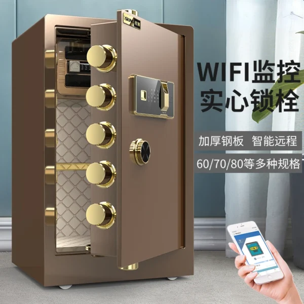 Safe, small anti-theft safe, fingerprint password box, bedside cabinet - AliExpress 15