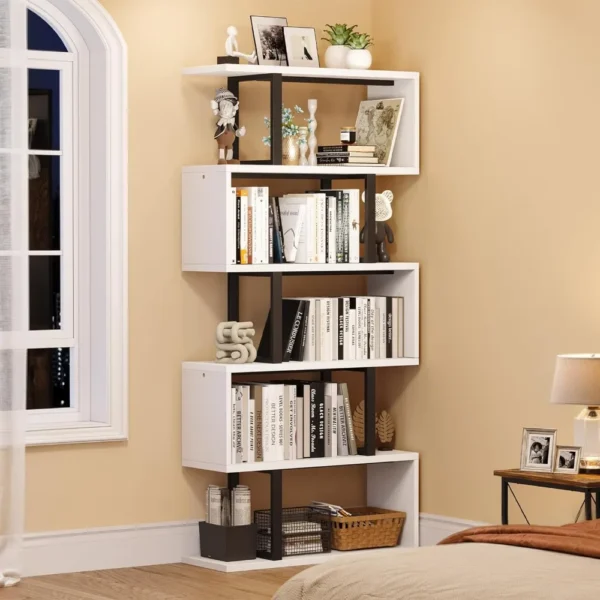 Tall Bookshelf Modern Book Shelf 6 Tier Bookcase, Open Display Storage Rack Shelves for Living Room/Bedroom/Home - AliExpress 1503