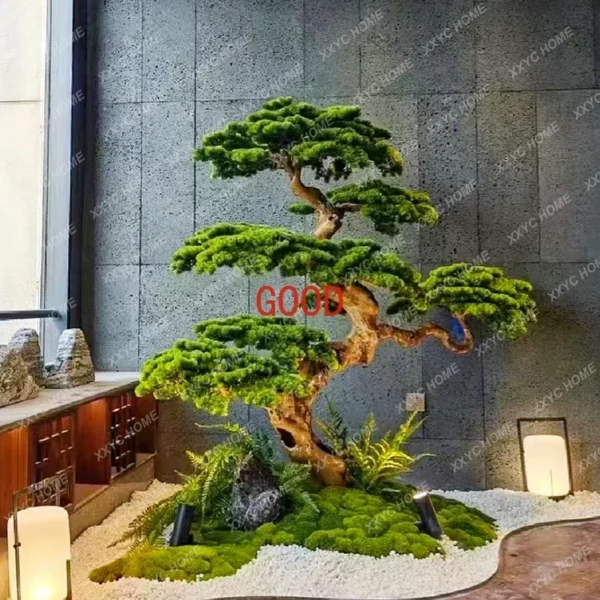 Yingke Pine Imitative Tree Landscaping Large Fake Trees Indoor and Outdoor Show Window Decoration Pine Green Plants - AliExpress 1503