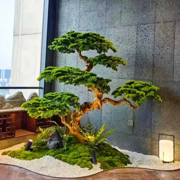Yingke Pine Imitative Tree Landscaping Large Fake Trees Indoor and Outdoor Show Window Decoration Pine Green Plants - AliExpress 15